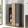 Wohnen Hochglanz Highboard mit Glas - Eracosta