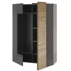 Wohnen Hochglanz Highboard mit Glas - Eracosta