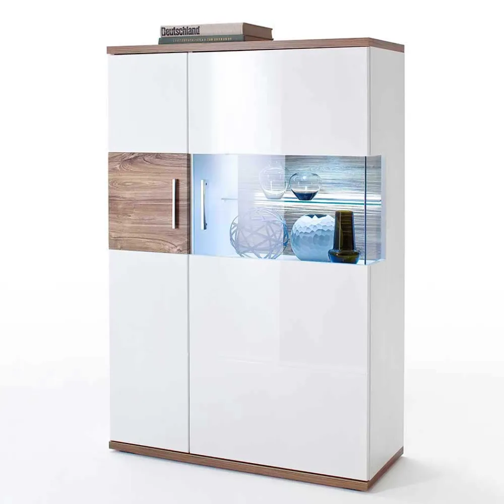 Wohnen Esszimmerschränke|Highboards*Hochglanz Highbord in Weiß - Icadro