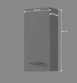 Wohnen Hochglanz Hängeschrank Sagunis für Bad
