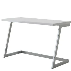 Wohnen Hochglanz Schreibtisch in Weiß - Toulon
