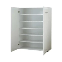 Wohnen Schuhschränke*Hochglanz Schuhschrank Tiondon in Weiß