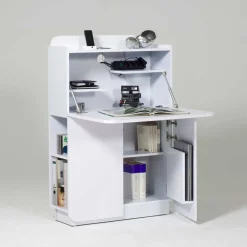 Wohnen Hochglanz Sekretär Vignola in Weiß