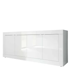 Wohnen Sideboards & Kommoden|Sideboards*Hochglanz Sideboard in Weiß 4-türig - Sogno