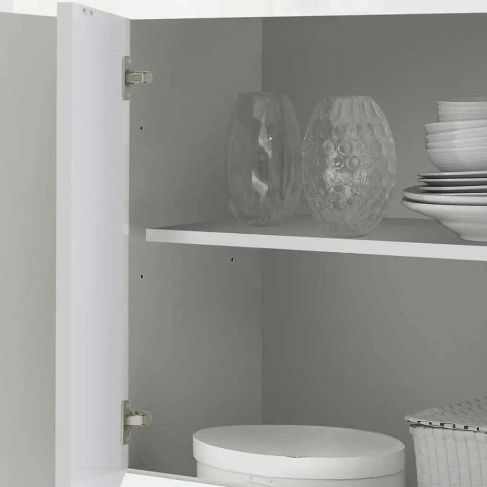 Wohnen Sideboards & Kommoden|Sideboards*Hochglanz Sideboard in Weiß 4-türig - Sogno