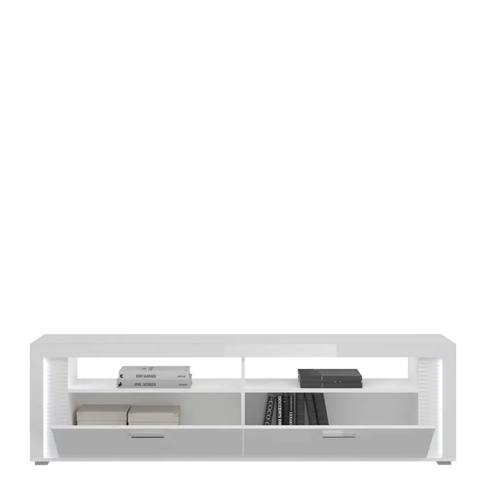 Wohnen Hochglanz TV Board mit LED Beleuchtung - Gomata