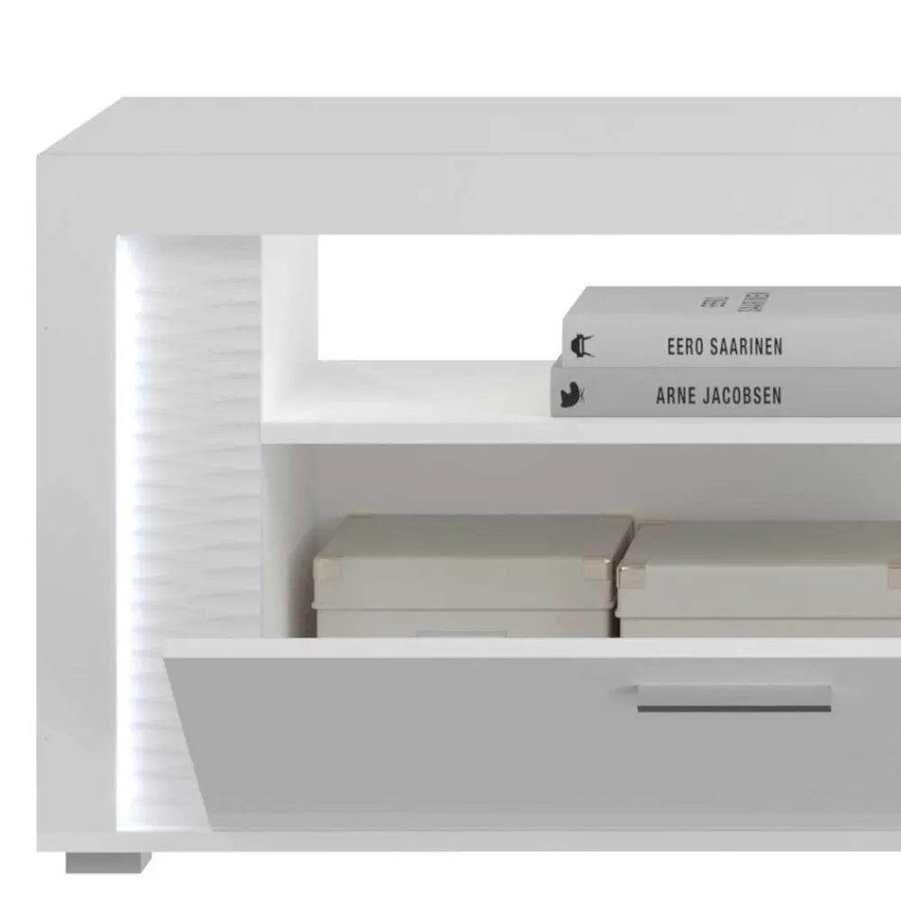 Wohnen Hochglanz TV Board mit LED Beleuchtung - Gomata