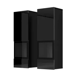 Wohnen Hochglanz TV Wohnwand in Schwarz - Funtana (fünfteilig)