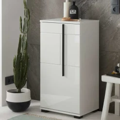 Wohnen Badschränke*Hochglanz Unterschrank fürs Bad in Weiß - Ingmesan