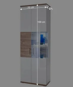 Wohnen Wohnzimmerschränke|Schränke*Hochglanz Vitrine in Weiß - Icadro