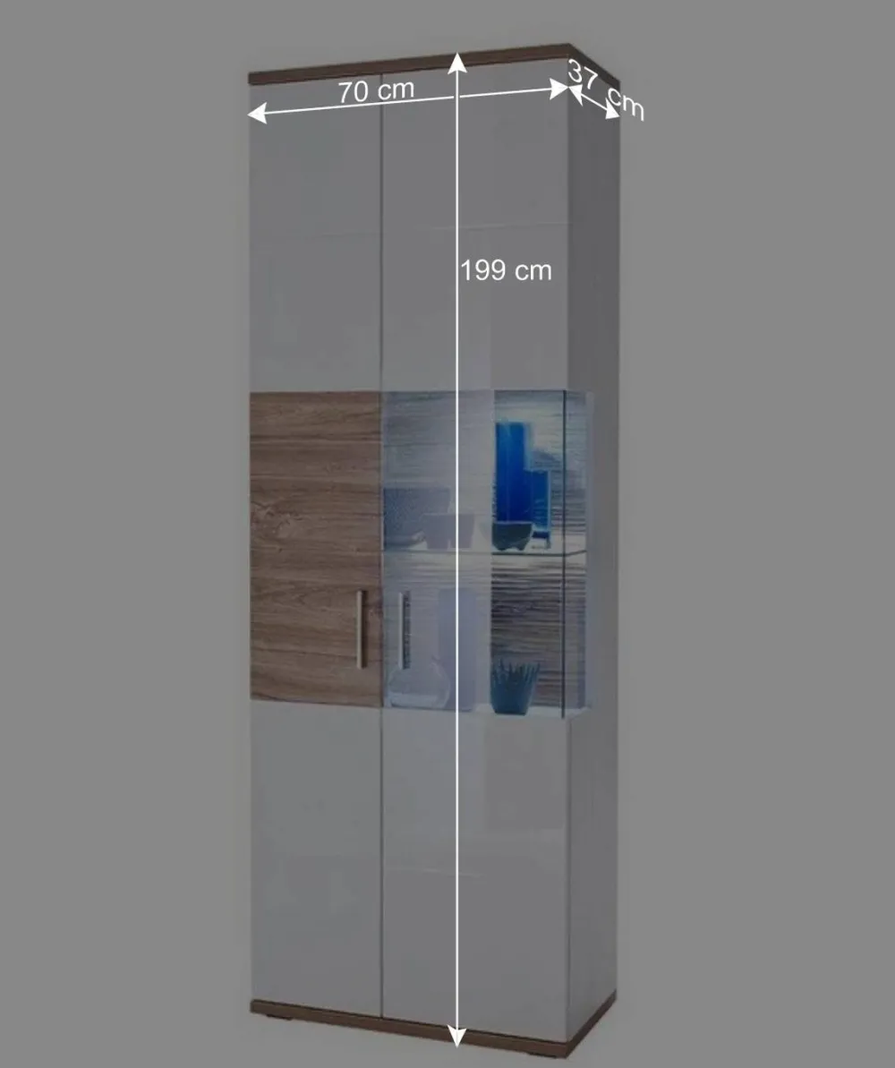 Wohnen Wohnzimmerschränke|Schränke*Hochglanz Vitrine in Weiß - Icadro