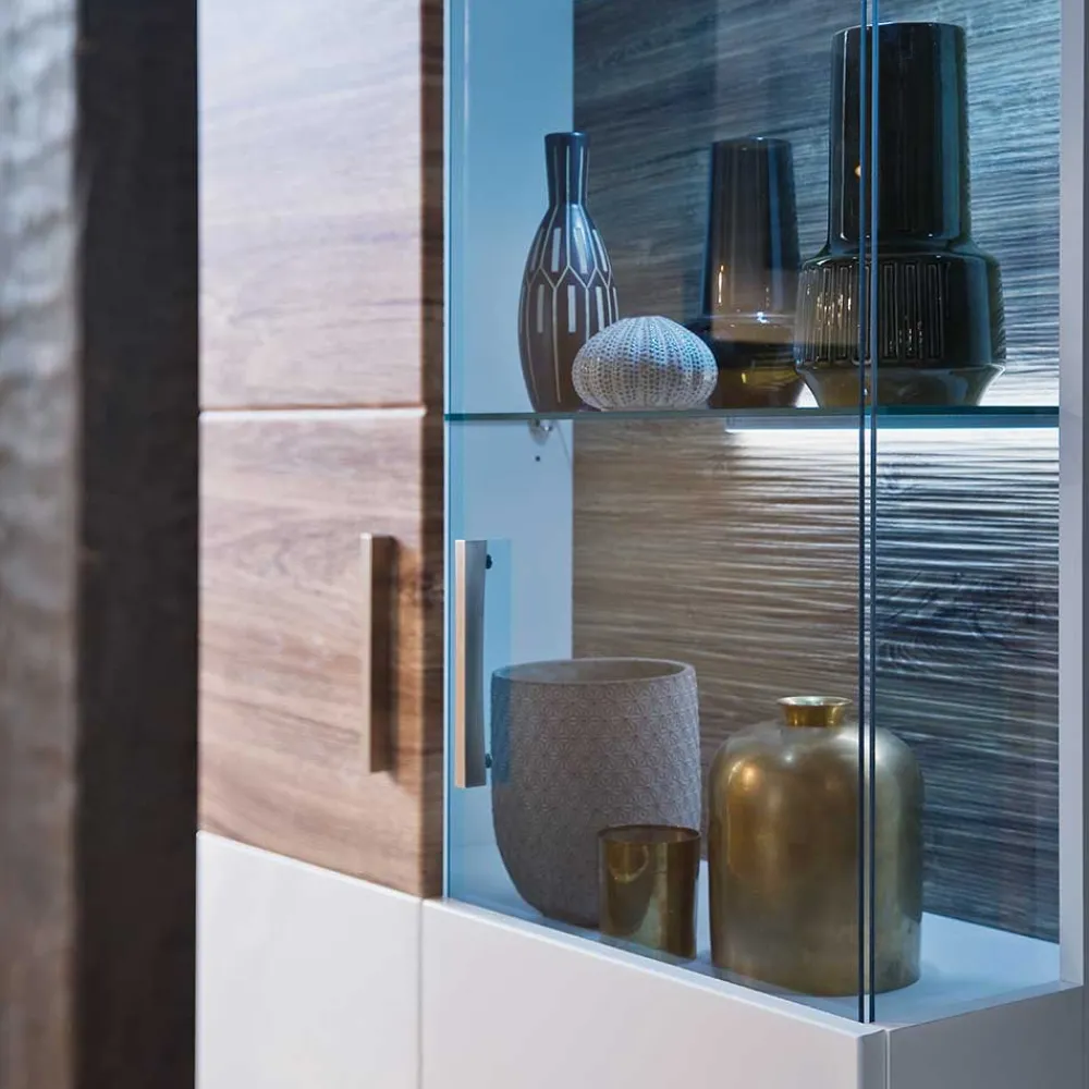 Wohnen Wohnzimmerschränke|Schränke*Hochglanz Vitrine in Weiß - Icadro