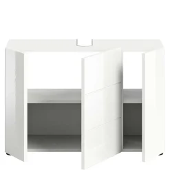 Wohnen Waschtisch|Waschbeckenunterschränke*Hochglanz Waschbeckenschrank in Weiß foliert - Vitablos