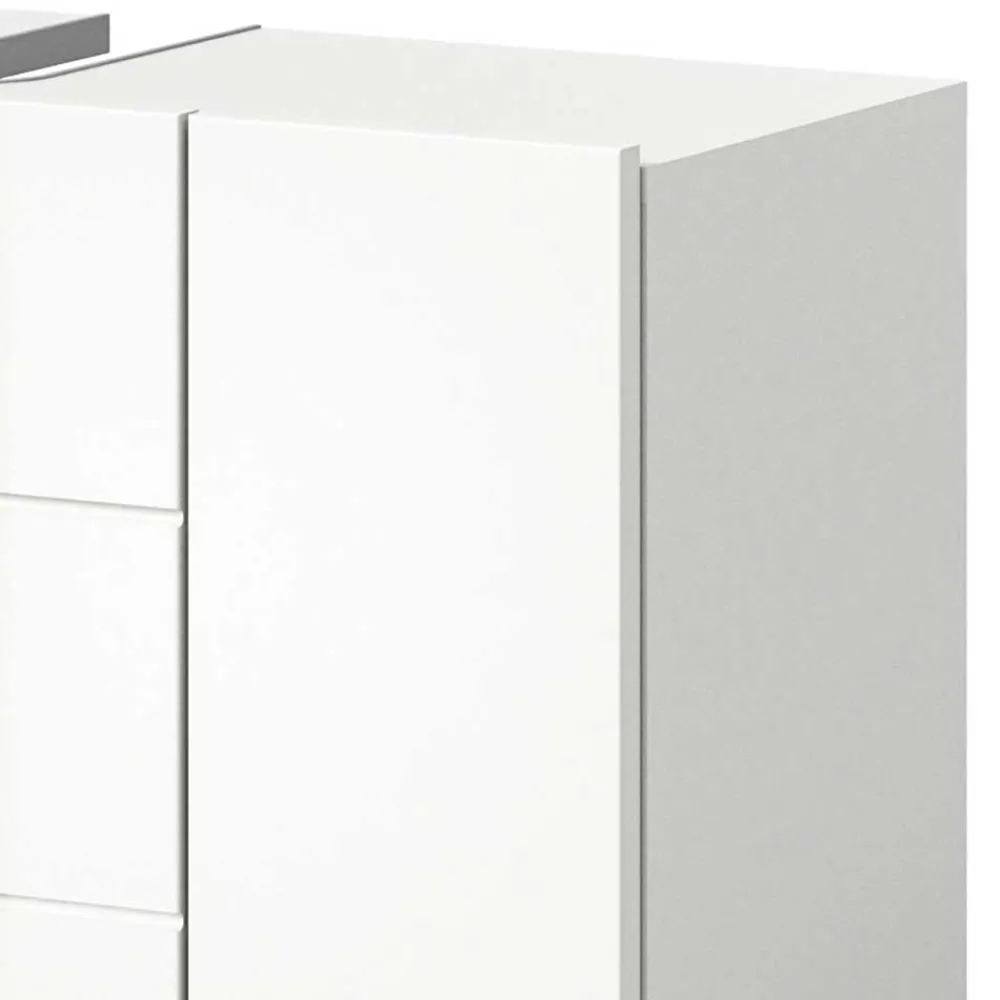 Wohnen Waschtisch|Waschbeckenunterschränke*Hochglanz Waschbeckenschrank in Weiß foliert - Vitablos