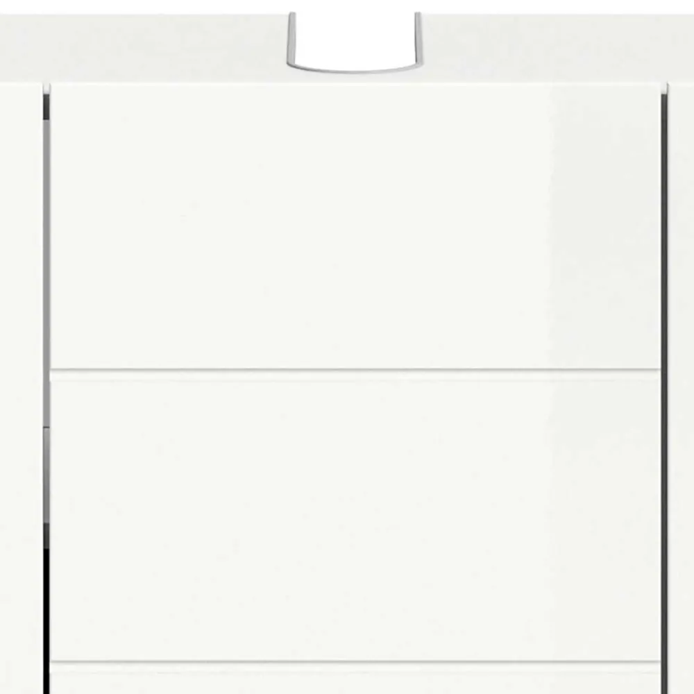 Wohnen Waschtisch|Waschbeckenunterschränke*Hochglanz Waschbeckenschrank in Weiß foliert - Vitablos