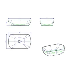 Wohnen Hochglanz Waschtisch mit Tür & Auszug - Vauflos