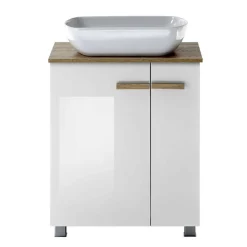 Wohnen Hochglanz Waschtisch mit Tür & Auszug - Vauflos