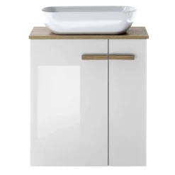 Wohnen Hochglanz Waschtisch mit Tür & Auszug - Vauflos