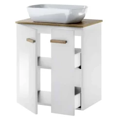 Wohnen Hochglanz Waschtisch mit Tür & Auszug - Vauflos