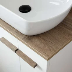 Wohnen Hochglanz Waschtisch mit Tür & Auszug - Vauflos