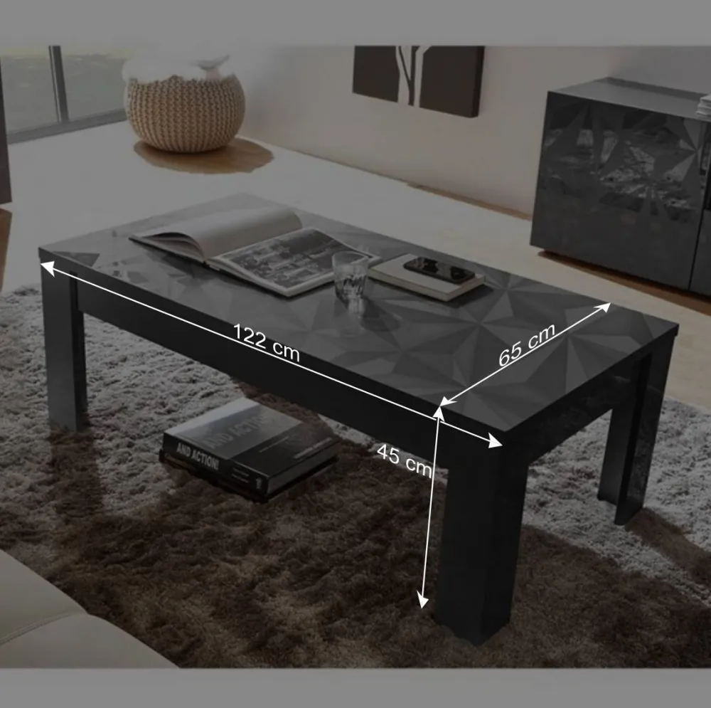 Wohnen Hochglanz Wohnzimmermöbel in Grau - Kuriasna (dreiteilig)