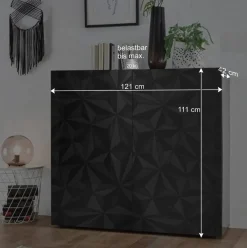 Wohnen Hochglanz Wohnzimmermöbel in Grau - Kuriasna (dreiteilig)