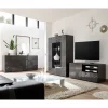 Wohnen Wohnzimmerschränke*Hochglanz Wohnzimmermöbel in Anthrazit - Ipatal (dreiteilig)