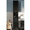 Wohnen Hochglänzender Bad Hochschrank in Schwarz - Culina