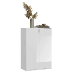 Wohnen Schuhschränke|Schränke*Hochglänzender Schuhschrank in Weiß - Ejulia