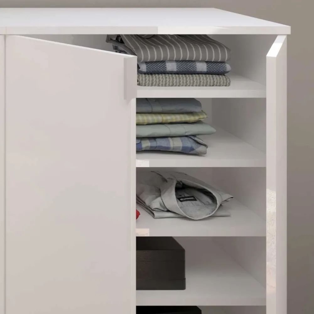 Wohnen Schuhschränke|Schränke*Hochglänzender Schuhschrank in Weiß - Ejulia