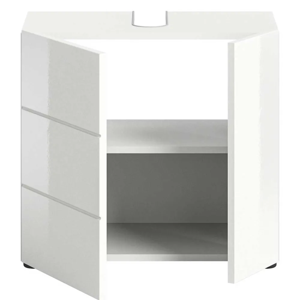 Wohnen Badschränke|Waschtisch*Hochglänzender Waschbeckenunterschrank in Weiß - Vitablos