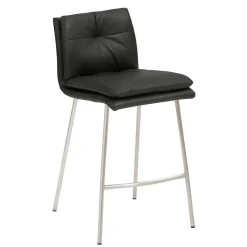 Wohnen Barhocker|Hocker*Hochhocker mit Rückenlehne in Dunkelgrau - Hobart