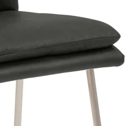 Wohnen Barhocker|Hocker*Hochhocker mit Rückenlehne in Dunkelgrau - Hobart