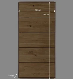 Wohnen Hochkommode aus geölter Wildeiche - Nuessa