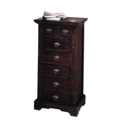 Wohnen Flurkommoden|Kolonialmöbel*Hochkommode Islando aus Akazie Massivholz