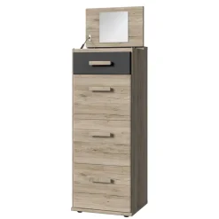 Wohnen Hochkommode mit Spiegel im Deckel - Jilamenda