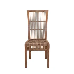 Wohnen Hochlehner Rattanstuhl in Braun - Tiploma (2er Set)