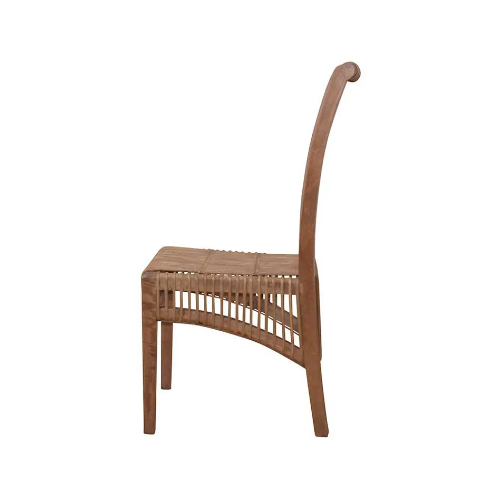 Wohnen Hochlehner Rattanstuhl in Braun - Tiploma (2er Set)