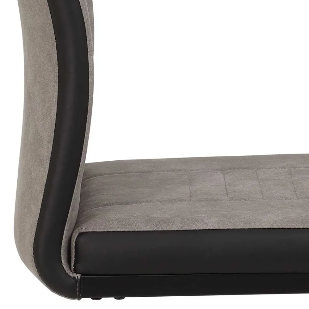 Wohnen Hochlehner Schwingstuhl in Grau & Schwarz - Milly (Set)