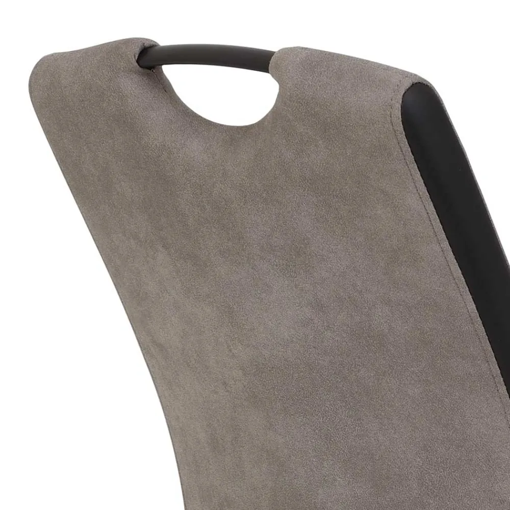 Wohnen Hochlehner Schwingstuhl in Grau & Schwarz - Milly (Set)