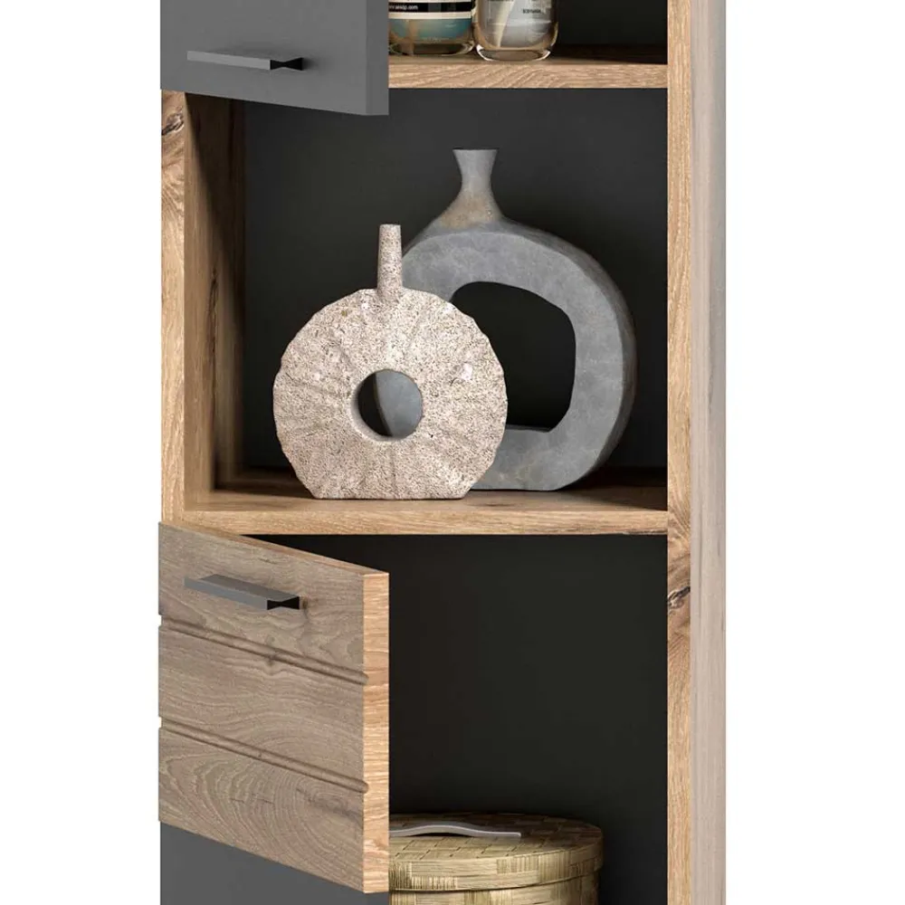 Wohnen Hochschrank fürs Bad - 2-türig & Fach & Schublade - Depart