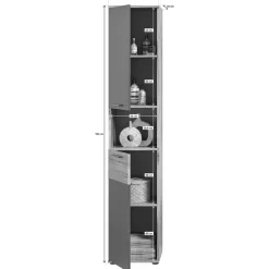 Wohnen Hochschrank fürs Bad - 2-türig & Fach & Schublade - Depart