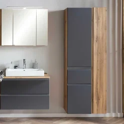 Wohnen Schränke*Hochschrank mit drei Türen mit Schublade - Jambi