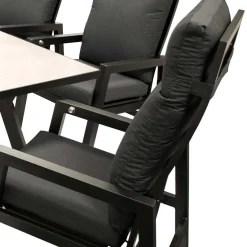 Wohnen Hochwertige Garten Sitzgruppe in Grau - Alpes (siebenteilig)