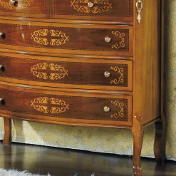 Wohnen Hochwertige Kommode im Barock Stil Natale in Nussbaum Braun