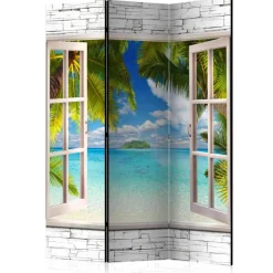 Wohnen Paravents*Hochwertiger Paravent Palmen & Meer - Teranim