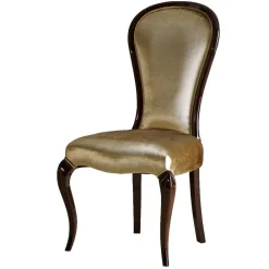 Wohnen Hochwertiger Polsterstuhl aus Samt Beige - Fouzi