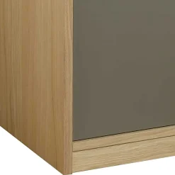 Wohnen Hochwertiger Schreibschrank in Beigegrau & Eiche - Liaria