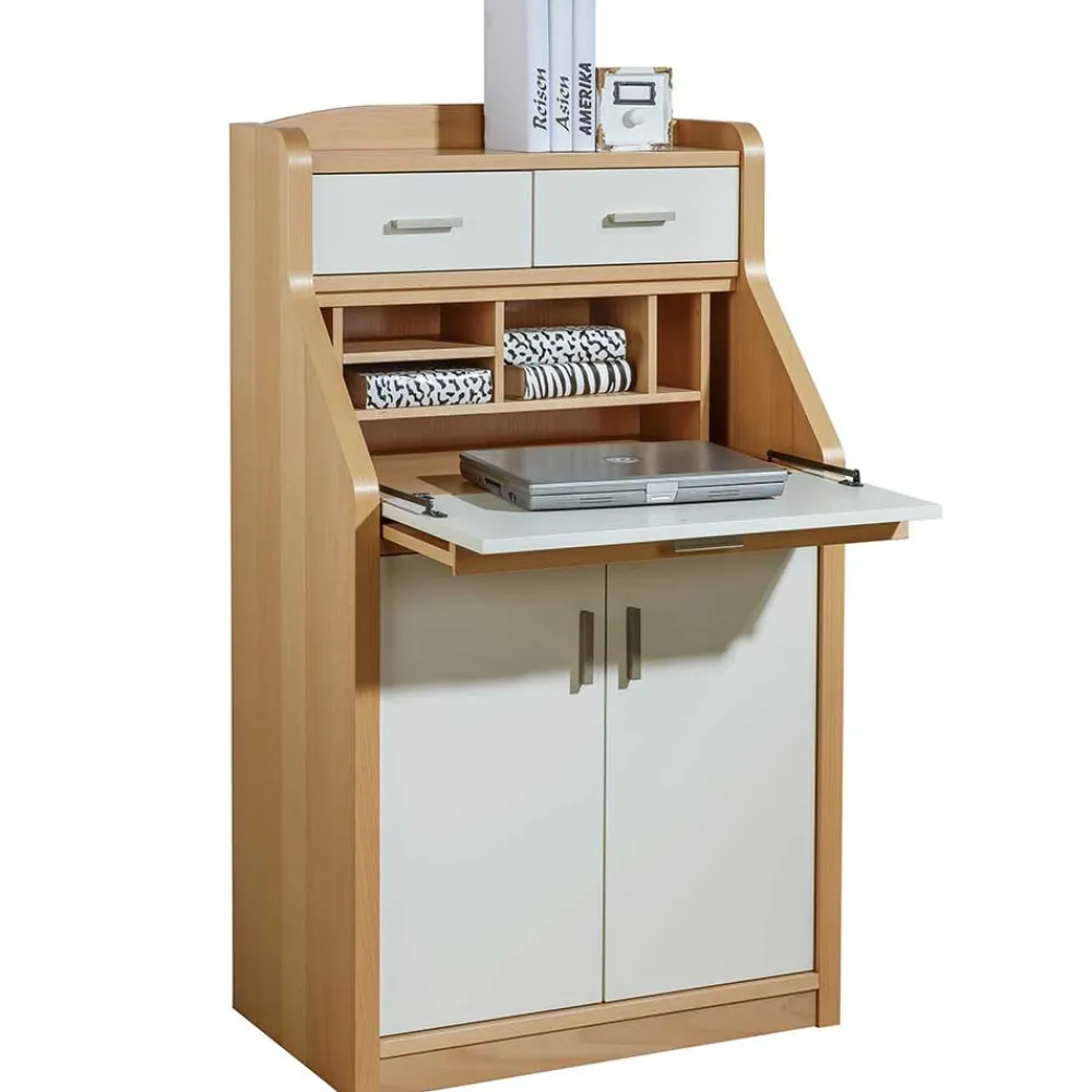 Wohnen Esszimmerschränke*Hochwertiger Sekretär in Creme & Buche - Rayn