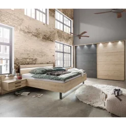 Wohnen Hochwertiges Schlafzimmer Set mit LED - Licruva (vierteilig)